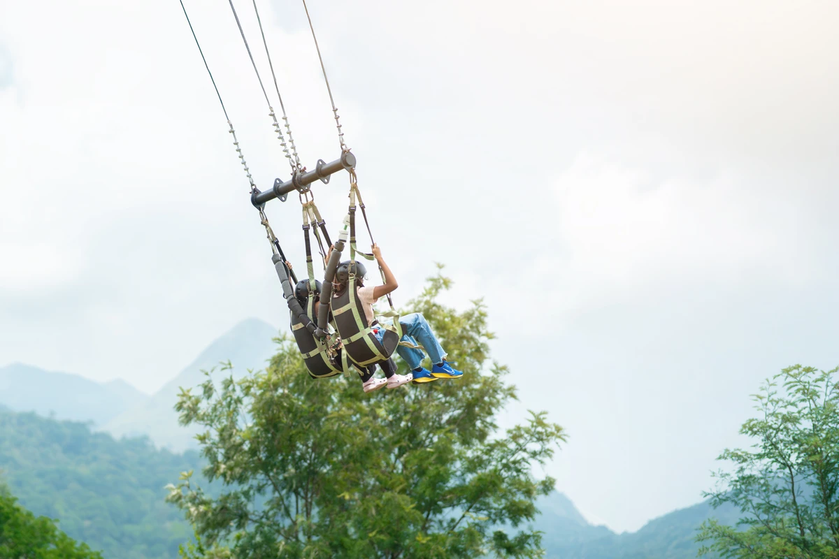 Extreme wayanad adventure activities at boCHE 1000 Acres giant swing Extreme wayanad adventure activities at boCHE 1000 Acres giant swing
