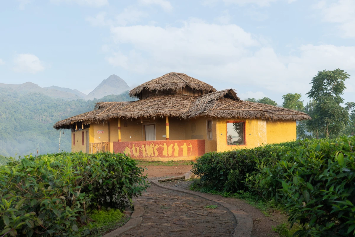 Rustic Mud House Exterior Handcrafted rustic mud house wayanad exterior at boCHE 1000 Acres resort