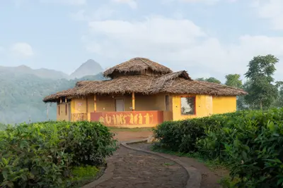 Handcrafted rustic mud house wayanad exterior at boCHE 1000 Acres resort