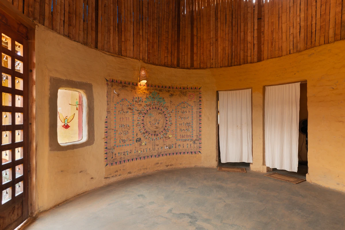Traditional Clay Walls of Mud House Traditional clay walls and natural cooling design of mud house wayanad villa boCHE 1000 acre resort wayanad