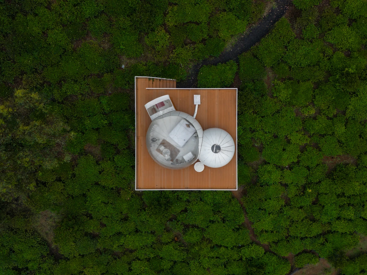 Glamping Bubble Dome Stay Transparent stargazing bubble dome wayanad stay exterior at boCHE 1000 Acres resort wayanad