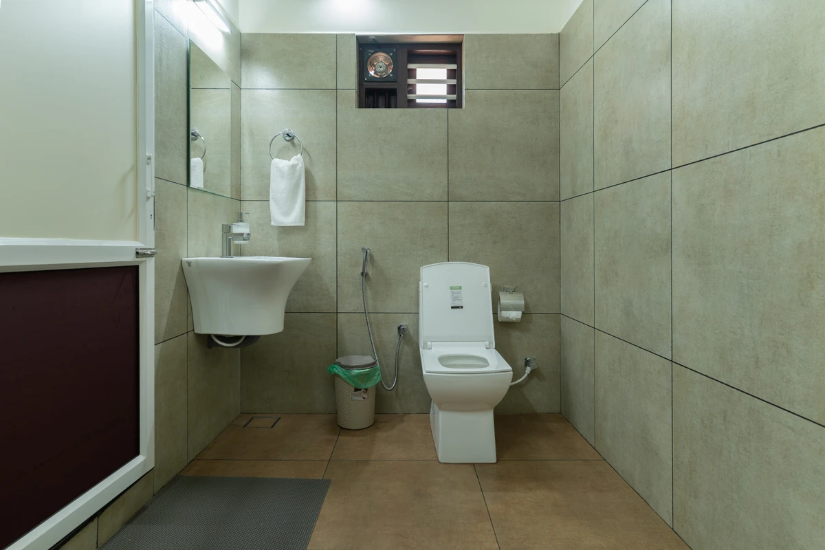 Modern Bathroom Fittings Deluxe bathroom with modern fittings at Mountain Residence,boche 1000 acre a luxury resort in Wayanad Kerala