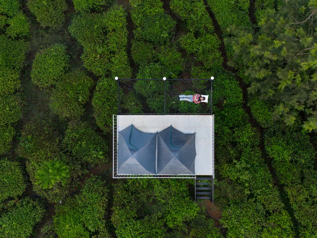 Campsite Tents under the Sky Outdoor camping adventure tent stay at boCHE 1000 Acres, offering exciting wayanad adventure activities