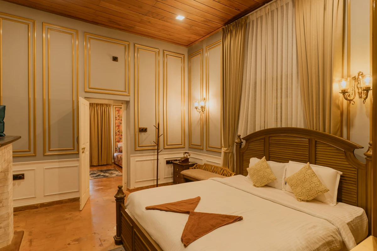 British Bungalow Master Bedroom Luxurious master bedroom interior inside british bungalow wayanad heritage stay